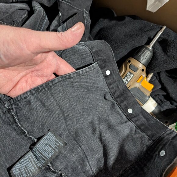 H&M Black Denim Highly Customized Jacket "WOW" Size XS - Picture 14 of 15